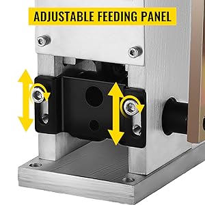 VEVOR Machine A Denuder Manuelle 1,5-25 Mm Pince A Denuder Fils, 15 M/min Lame Remplacable Machine A Denuder Cable En Alliage DeAluminium Avec Panneau DeAlimentation Pour Recuperation Recyclage Fil 13 Machine à Dénuder Manuelle