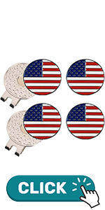 metal golf hat clip 2 with ball markers 2