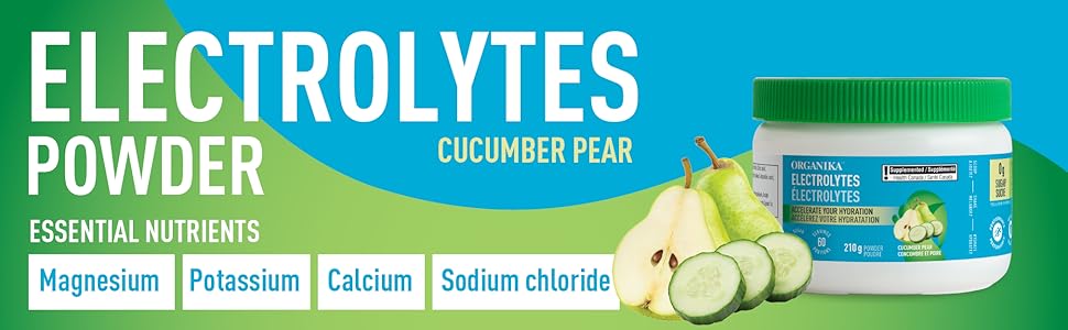 Organika Electrolytes Powder. Magnesium. Potassium. Calcium. Sodium chloride