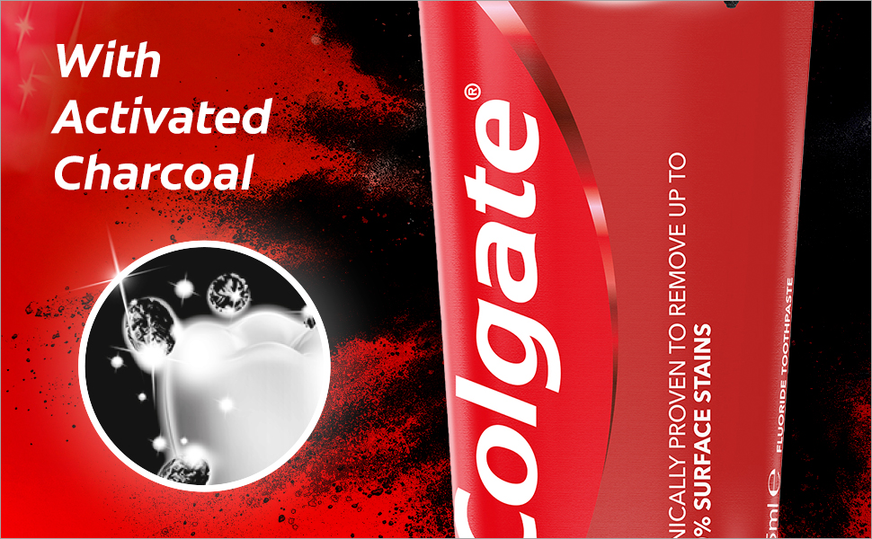Colgate Max White Charcoal Toothpaste, Activated Charcoal Toothpaste