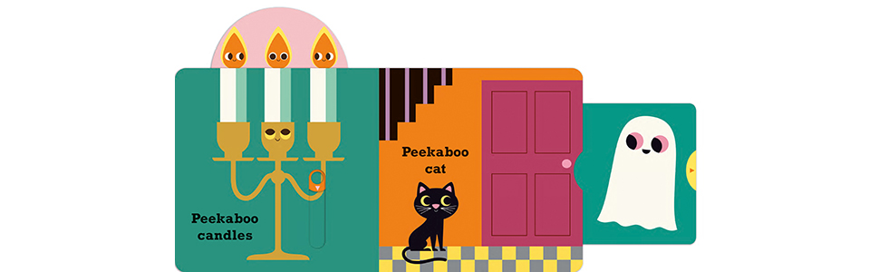 early concepts; social development; motor skills; halloween books; hide and seek; interactive