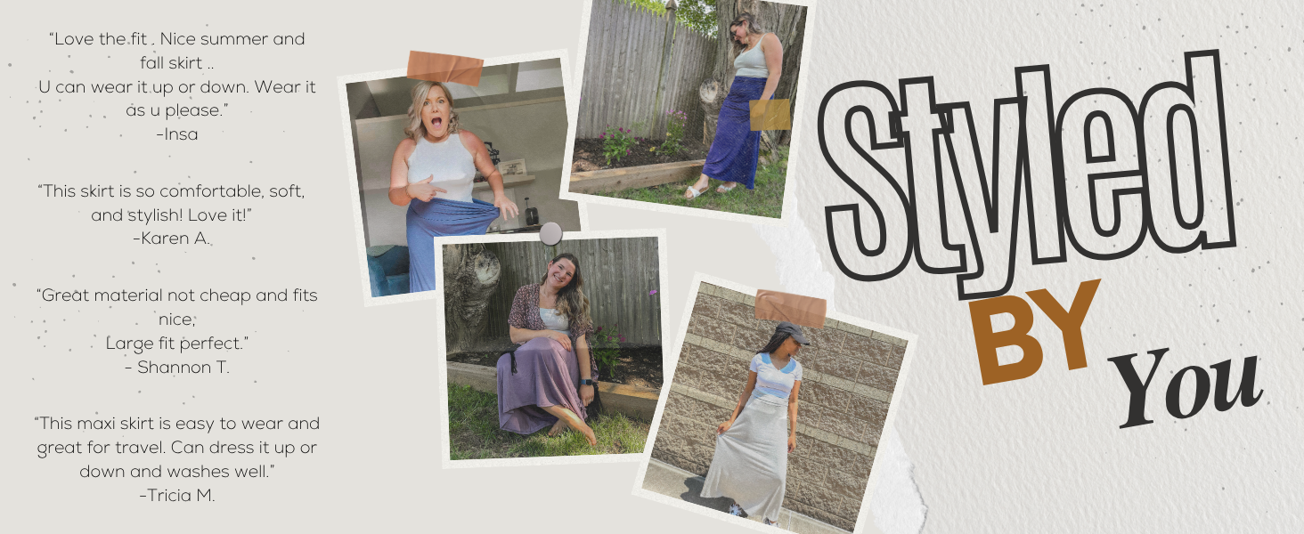 maxi skirt soft rayon fold over skirt for women elegant and comfortable