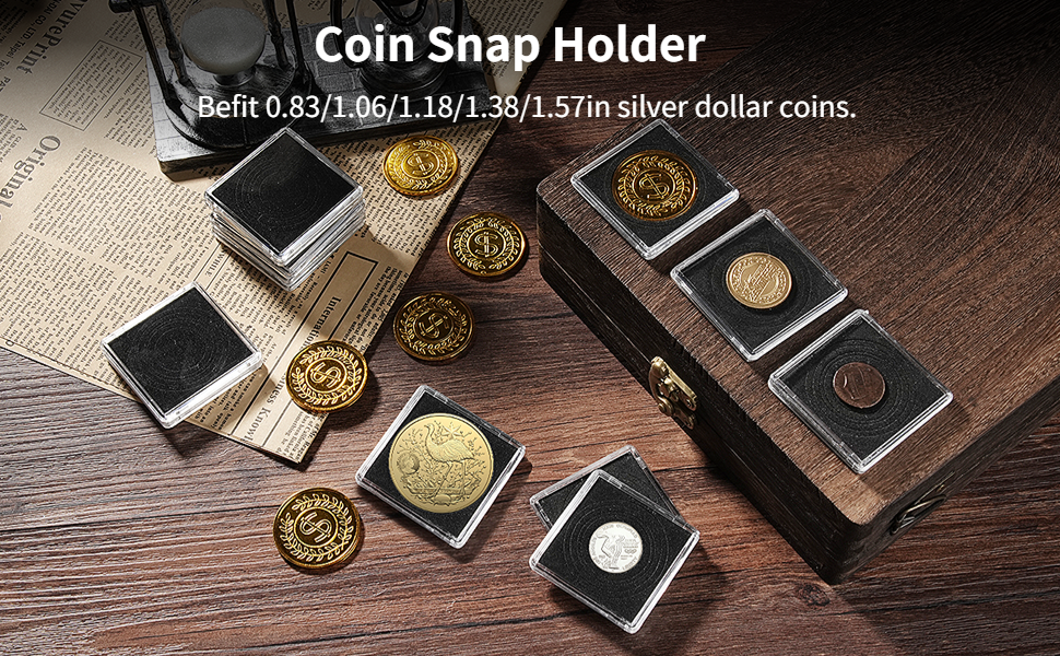 Coin Snap Holders, 30 Pcs Silver Dollar Coin Holders, Coin