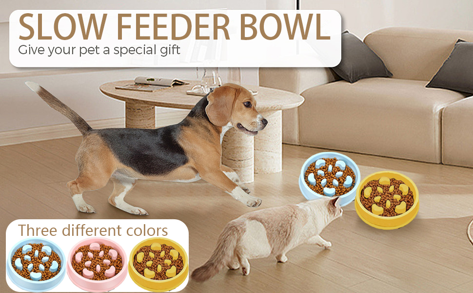 MEDILOE Slow Feeder Dog Bowl Dog Slow Feeder Bowl Dog Bowls to Slow
