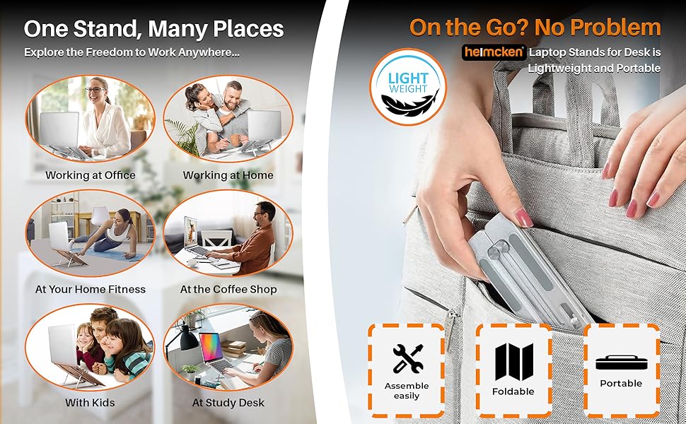 laptop stand, laptop stand for desk, laptop riser, standing desk converter, laptop stand for bed