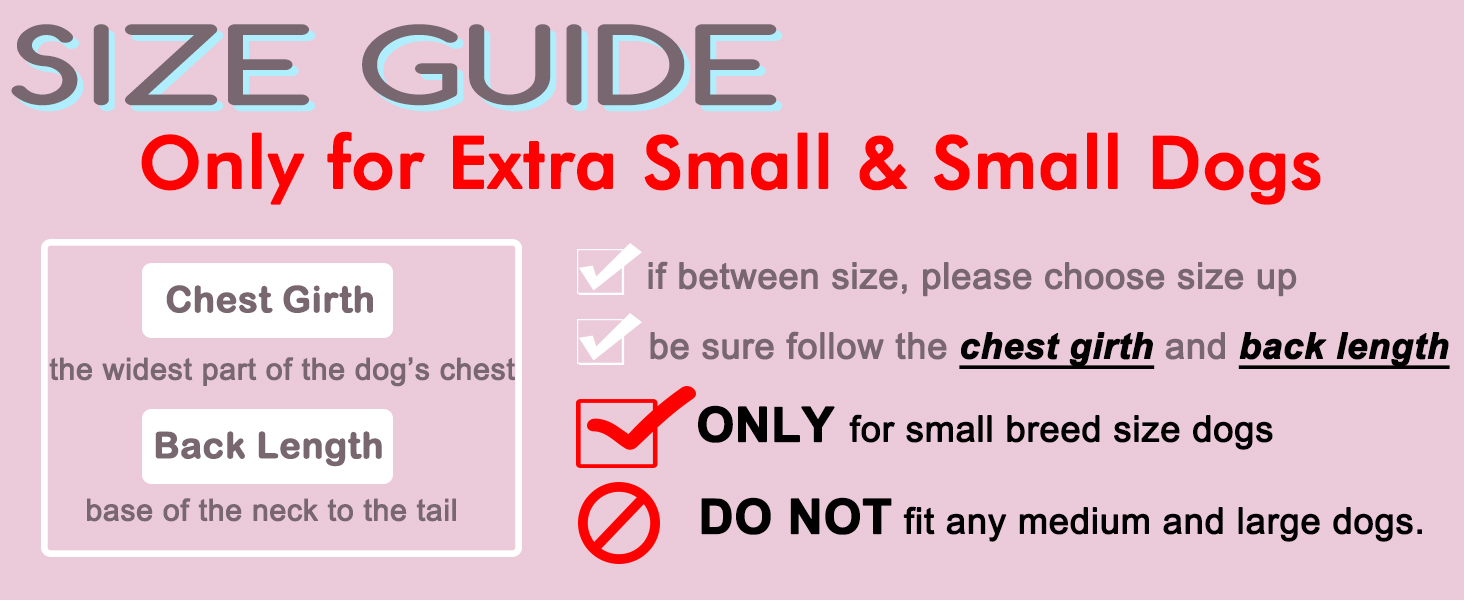 fit for toy dog and small dogs