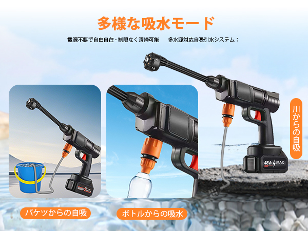 【高圧洗浄機 コードレス 20000mAh 強力噴射 6モード】 Amazon | ONEKOU 高圧洗浄機 コードレス 充電式【ハイテク強化 6