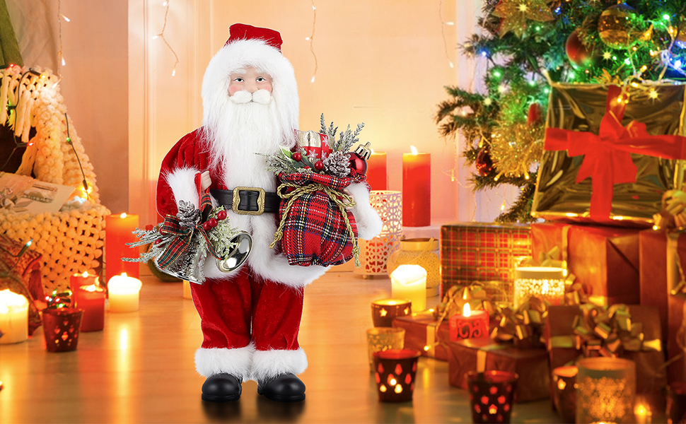 AGM 12" Santa Claus Christmas Figurine Figure Decoration