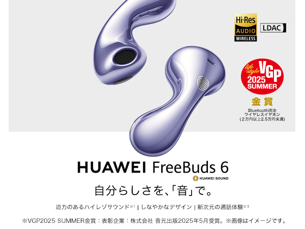Huawei FreeBuds 6 国内版・極美品 HUAWEI ワイヤレスイヤホン FreeBuds 6 マルチポイント接続可能