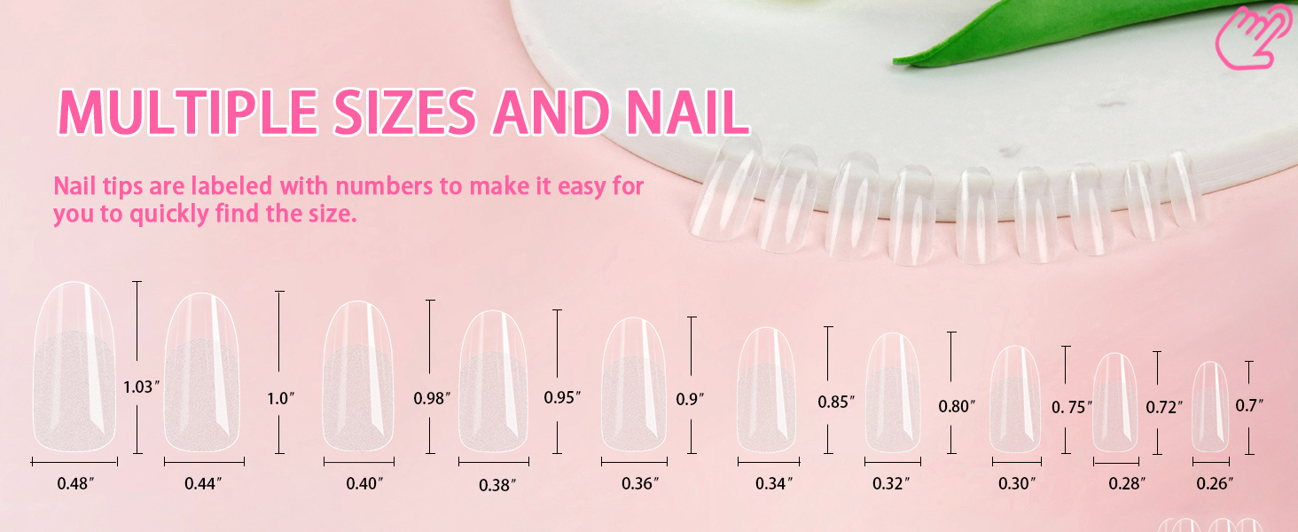 medium round nail size