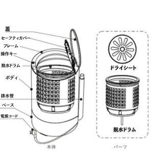 Amazon.co.jp: FOVNY 小型 コンパクト脱水機 2kg ステンレス槽 家庭用