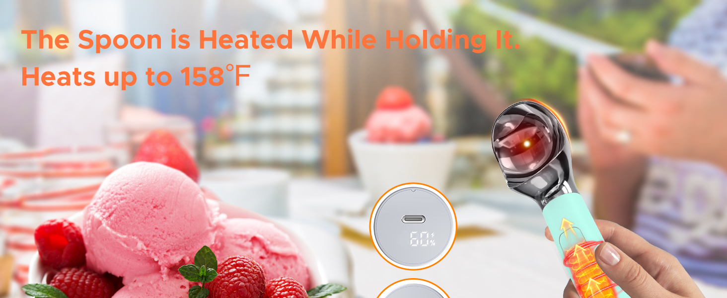 heated ice cream scoop