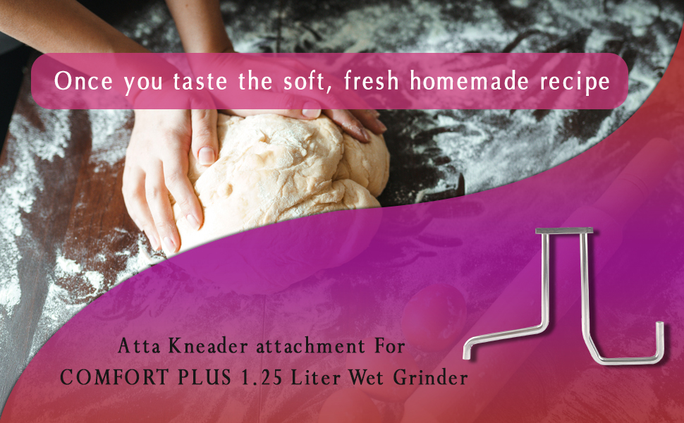 Atta Kneader Attachment For Smart Fingers Comfort Plus MINI (1.25L) Wet