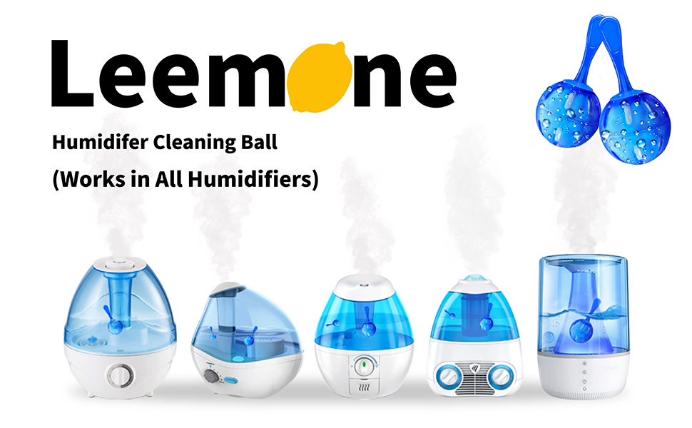 Leemone Humidifier Cleaner 12 Pack ，Demineralization Cleaning Ball