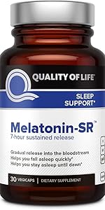 Melatonin sustained release quality of life sleep support ahcc