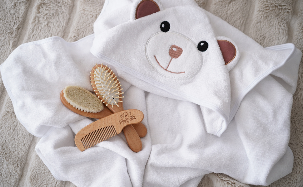Baby Hair Brush Set for Newborns Toddlers Comb Cradle Cap Newborn Showers Registries Gift 