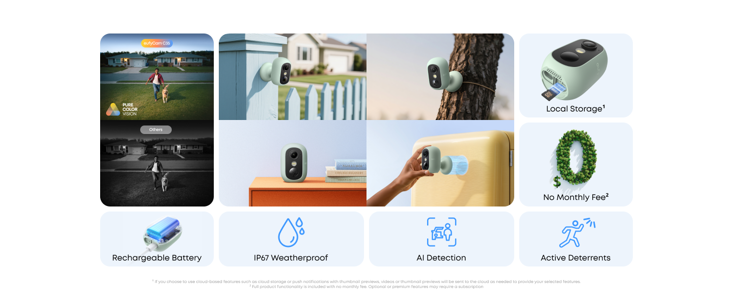 eufyCam C35 with Pure Color Vision hanced security