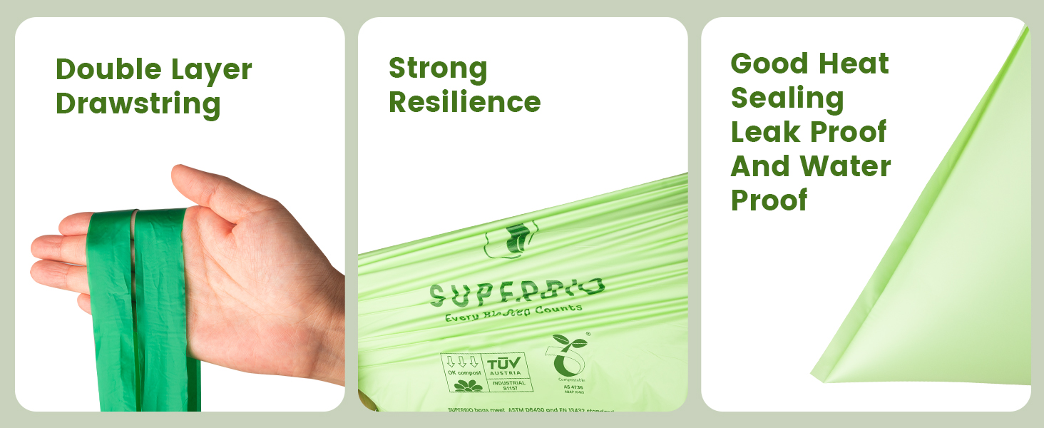 13 gal compost drawstring bags