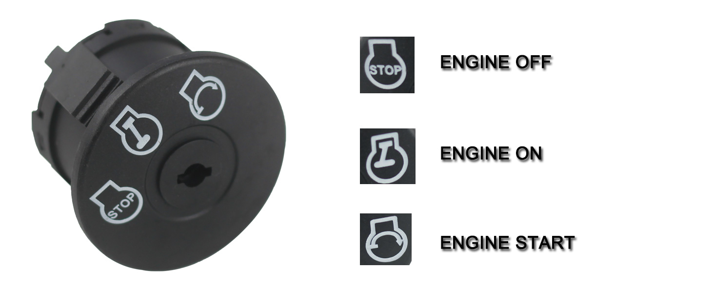 gradora Riding Lawn Mower Ignition Switch with Key 3