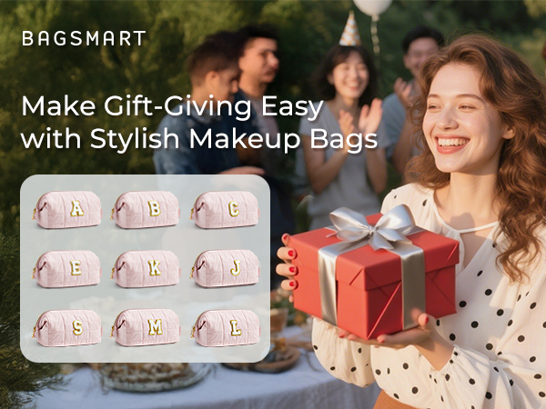 Makeup Bag Travel ToiletryBag, Puffy Padded Make Up Bags for Women Makeup Organizer Case