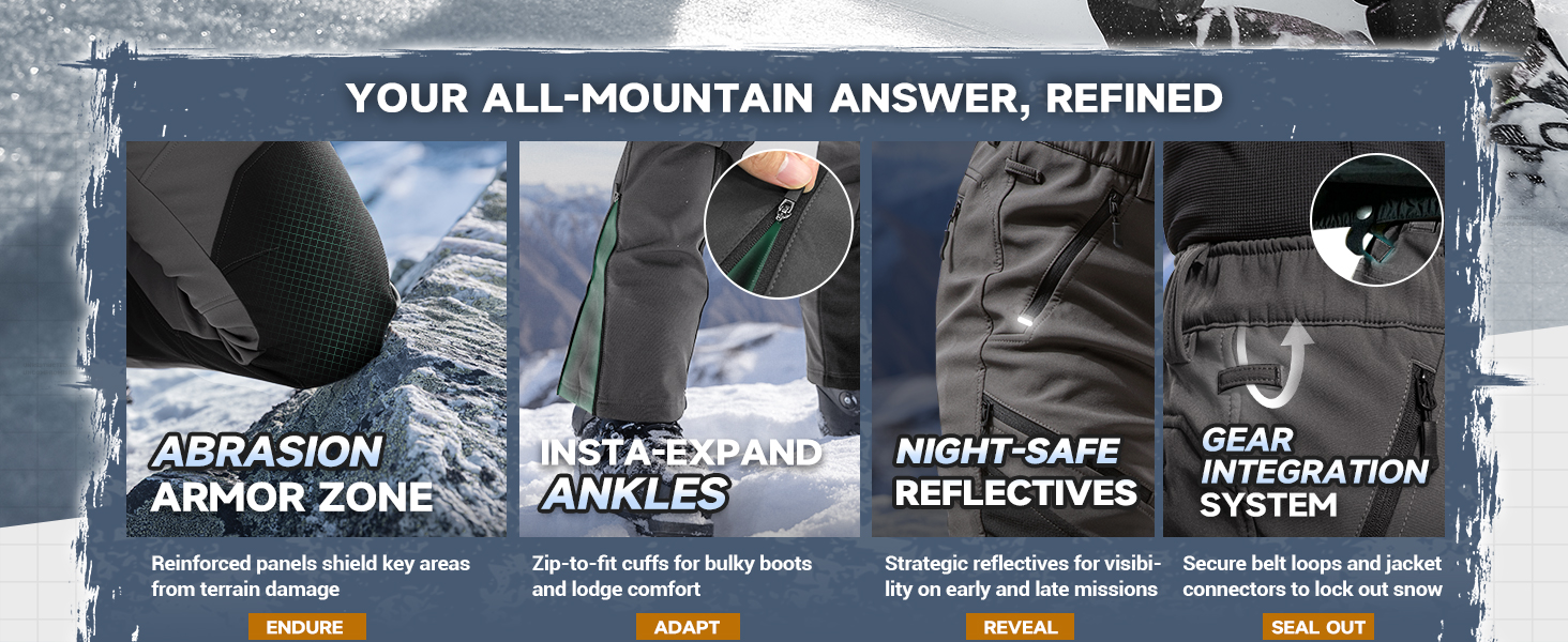 big and tall snow pants men