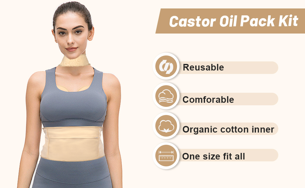 Castor Oil Pack Wrap Organic Castor Oil Pack for Liver