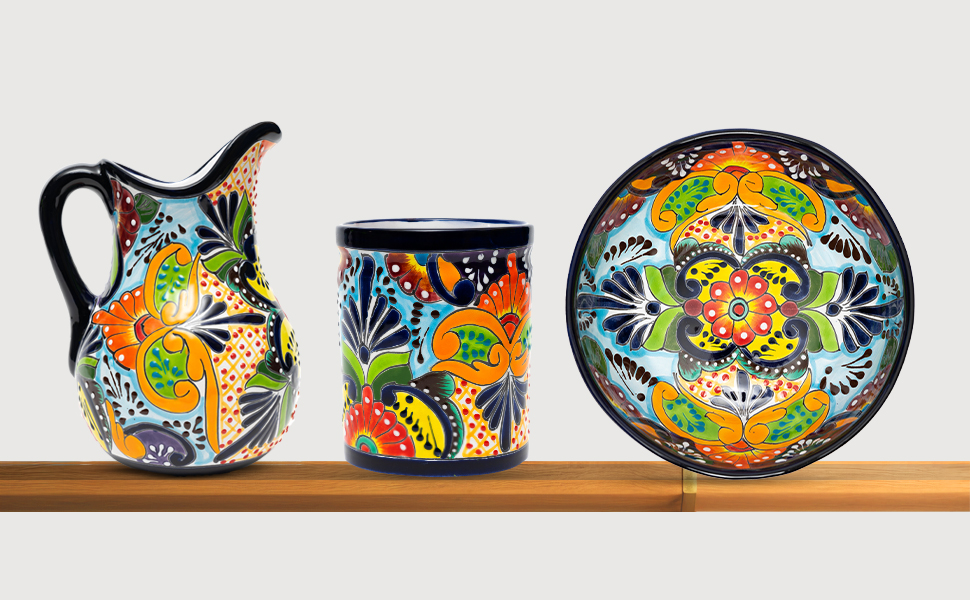 Water pitcher. Utensil holder. Utensil crock. Large serving bowl. Ceramic Kitchenware.