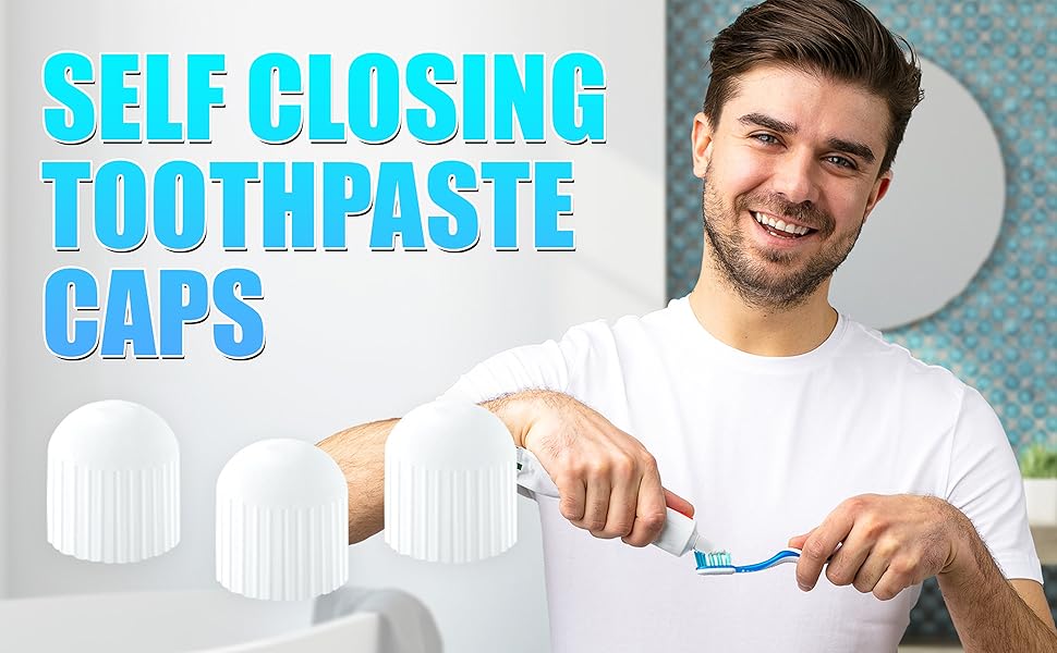 SelfClosing Toothpaste Cap, Pack of 6 MessFree