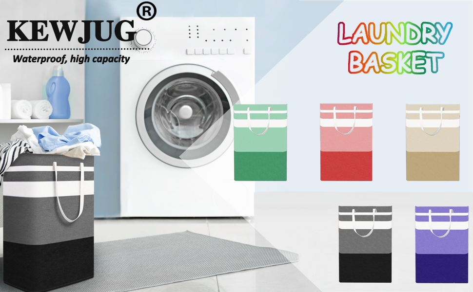 Kewjug 2Pack Foldable Laundry Basket,Large Laundry Baskets