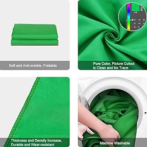 washable green screen reflector for backgroung lighting changing image