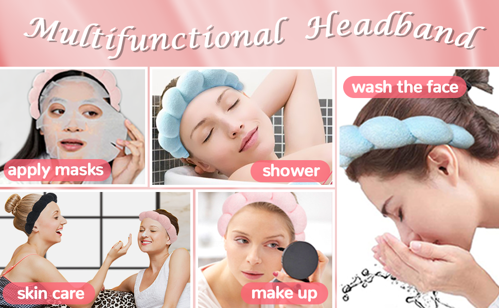 ANEIMIAH Face Wash Headband, Skincare Versed Headbands