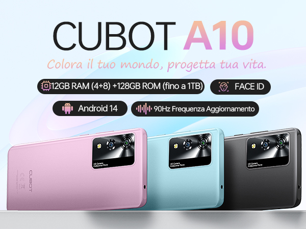 CUBOT A10 SIMフリー Android14 4GB/128GB CUBOT A10 Smartphone Android 14 (2024), 12(4+8) GB+128GB/1TB