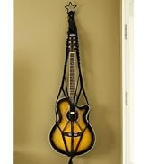 Macrame Guitar Wall Hanger,Macrame Guitar Holder Wall Mount Boho Guitar Holder for Acoustic and E...