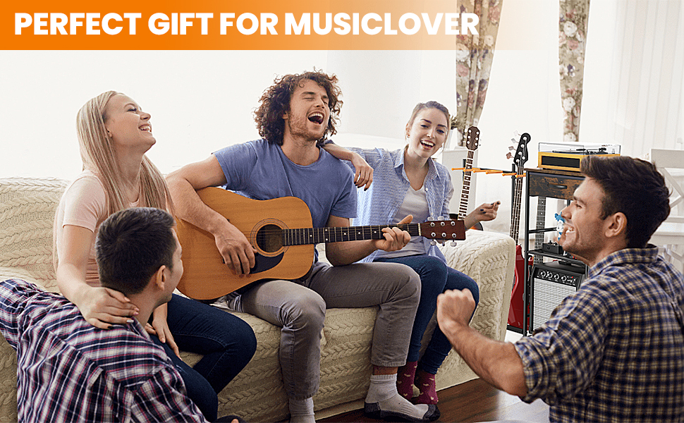 Guitar Stands Floor with 4 Guitar Holders, 3Tier Guitar