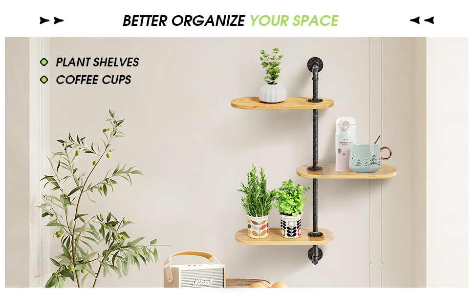 Dumwry Window Rotating Plant Shelf , 3Tier Wooden Metal