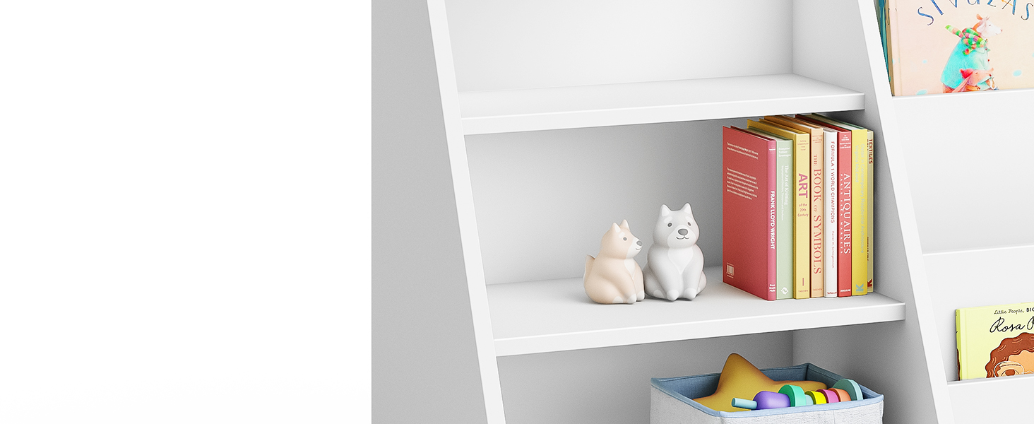 Wooden Kids Bookshelf & Toy Organizer
