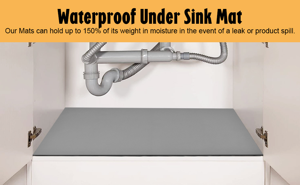 Under Sink Mats, 34" X 22" Or Smaller Cut to Fit Under Sink