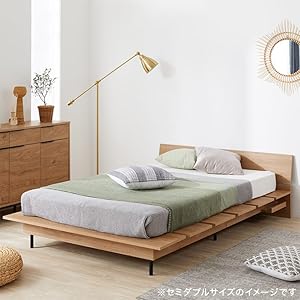 Amazon｜LOWYA ロウヤ ベッドフレーム ローベッド 木目調