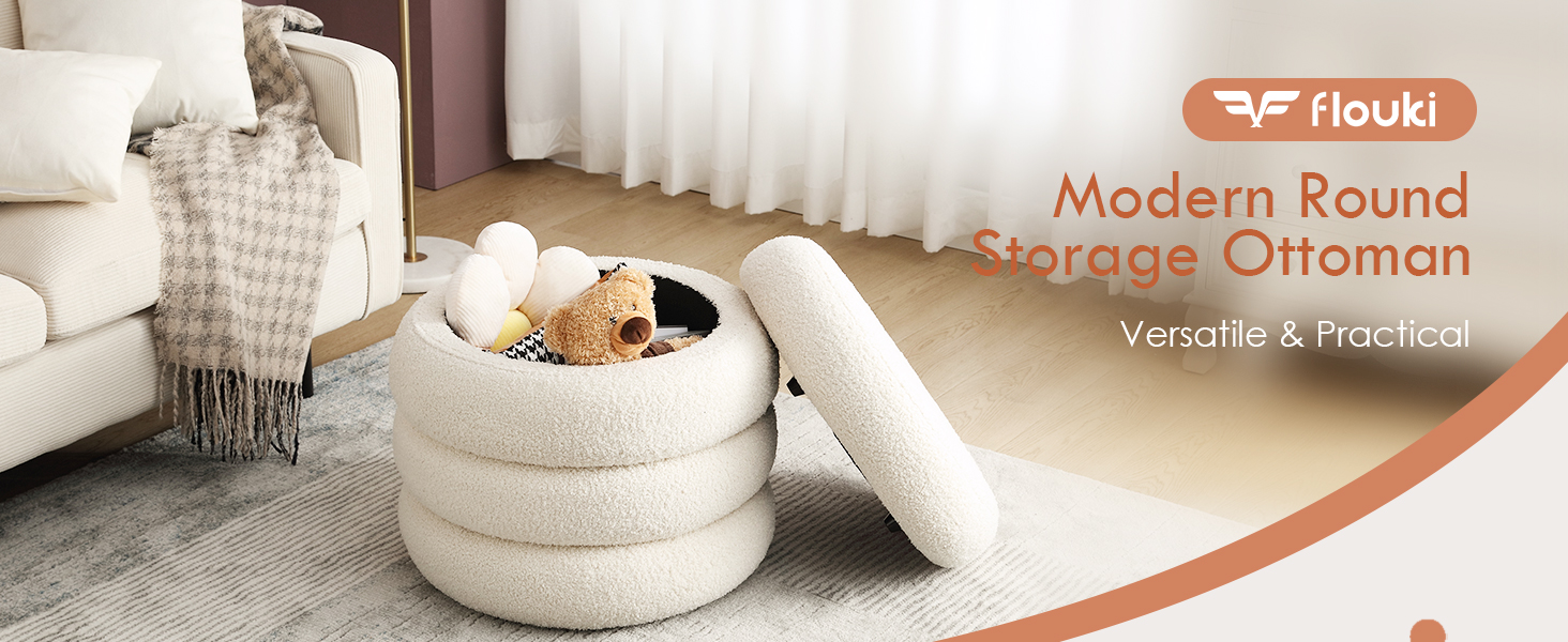 round storage ottoman