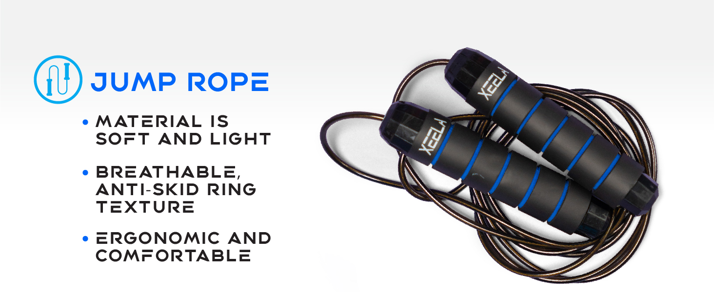 Jump Rope Material Is Soft And Light Breathable Anti-skid Ring Texture and Ergonomic And Comfortable