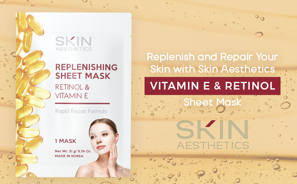 Replenish and Repair Your Skin with Skin Aesthetics Retinol & Vitamin E Sheet Mask