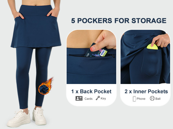 ANIVIVO Fleece Lined Skirted Leggings for women with Pockets ANIVIVO Fleece Lined Skirted Leggings for women with Pockets