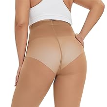 back of plus size tights suntan