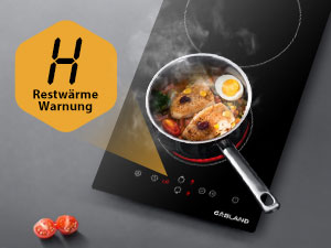 GASLAND Chef CH30BF 30cm Built-in Ceramic Hob, 2 Zones Electric Cooktop Sensor Touch Controls Timer Child Lock, 3kW 15 Ceramic Hob