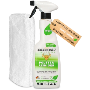 golden bull bio polsterreiniger mit reinigungshandschuh für auto innenraum und sofa