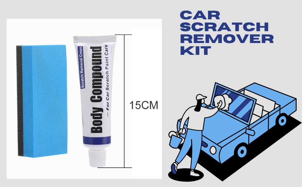 BONZELLA Car Scratch Remover Kit For Deep Scratches, Car Paint Scratch Repair Polishing Wax Kit