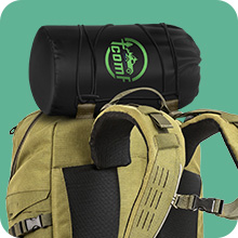 hands packing foldable pillow