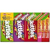 SKITTLES & STARBURST Variety Pack Full Size Chewy Candy Assortment, 37.05 oz, 18 Bars