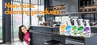 clean kitchen with non toxic cleaning products