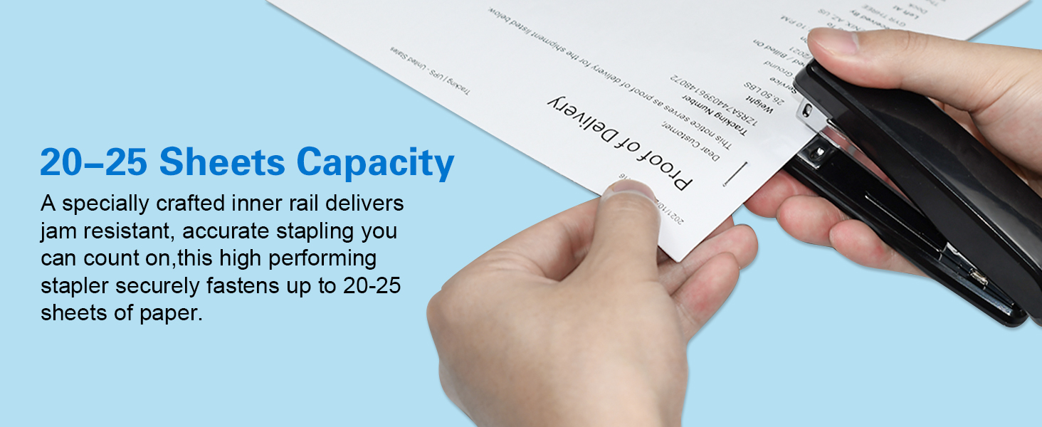 Optima Heavy Duty 3 8 JIKIOU 10000 Staples, Standard Staples, 1/4" Length, 100/Strip, 25 Sheet Capacity(24/6), Jam Free Staples For Stapler Heavy Duty, Perfect For Home Office Supplies & Desktop How Many